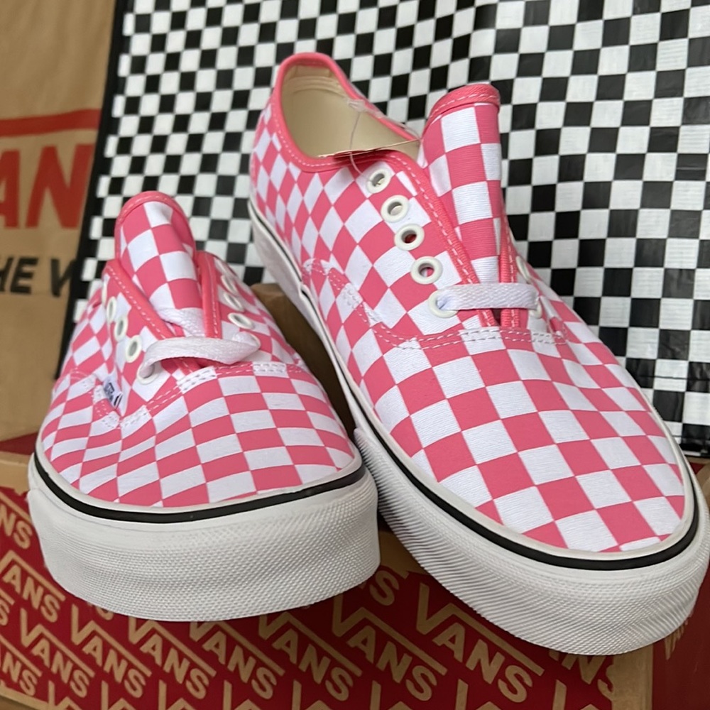 Vans Authentic Checkerboard Pink Lemonade/True White WMNS sneakers - Picture 8 of 16